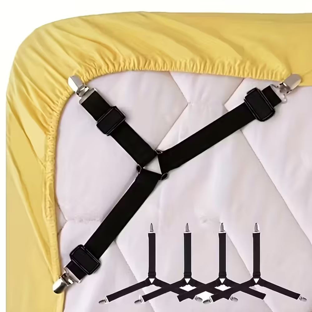 Adjustable Elastic Bed Sheet Fastener Straps
