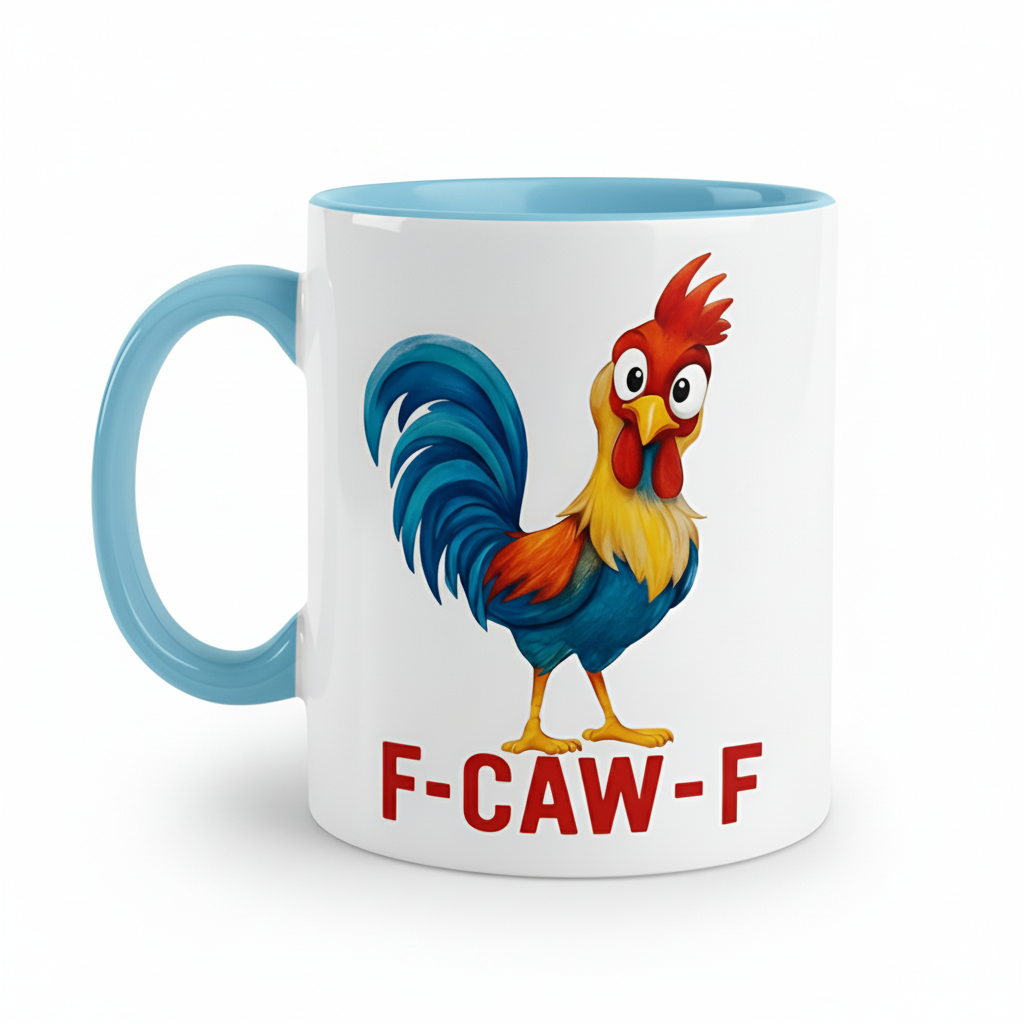 Rooster Design Ceramic Coffee Mug