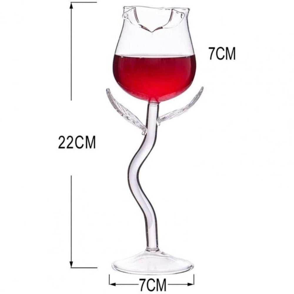 Rose Shape Wine Glass-Wine and Whiskey Decanter