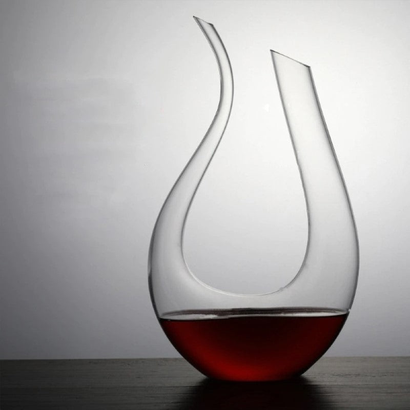 U-Shape Handmade Crystal Red Wine Glasses Decanter Bottle-Wine and Whiskey Decanter