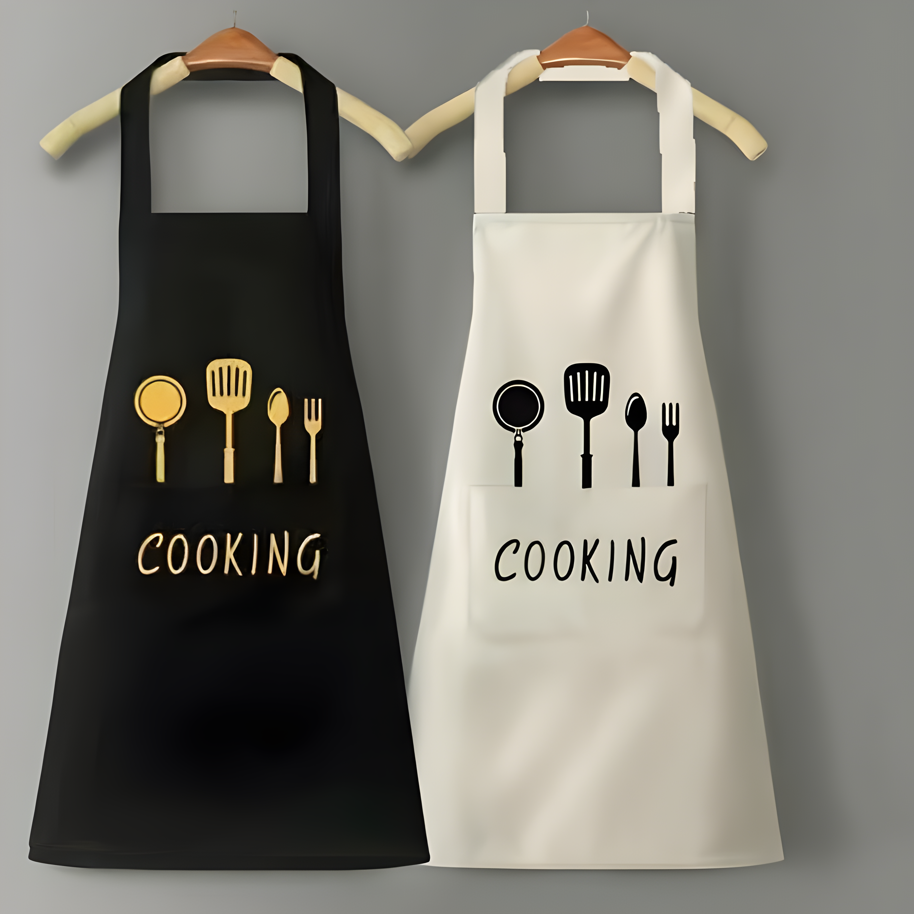Professional Water Resistant Cooking Apron with Pockets - Adjustable Kitchen Chef Apron for Men & Women