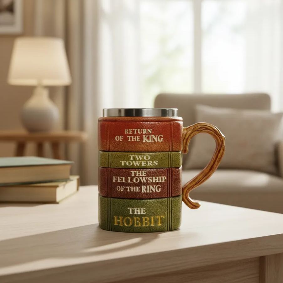 Book Series Inspired Coffee Mug With Decorative Design
