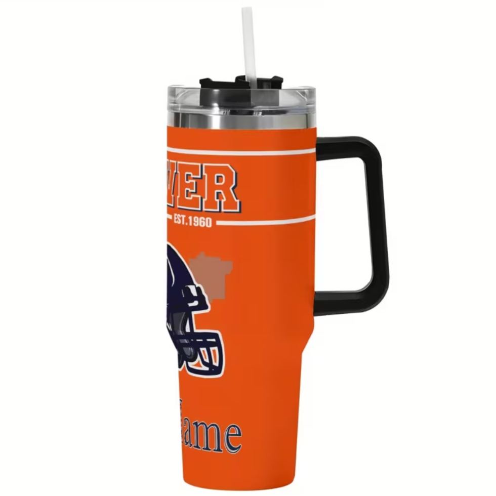 Personalized Denver Football 40oz Insulated Cup with Name