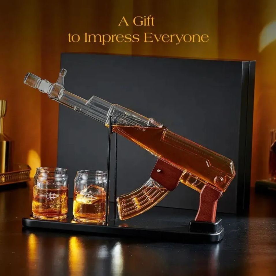 Display Decanter Kit With Two Glasses