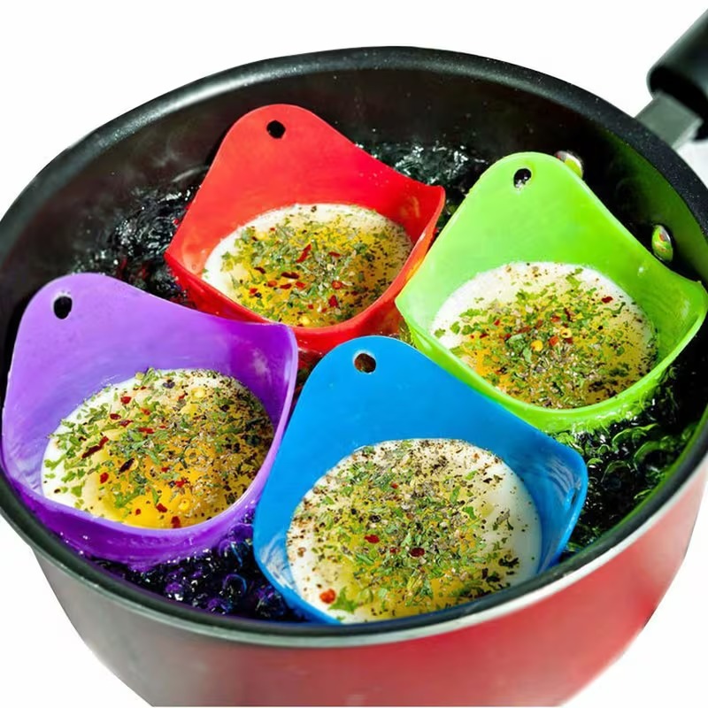 4pcs Silicone Egg Cooker