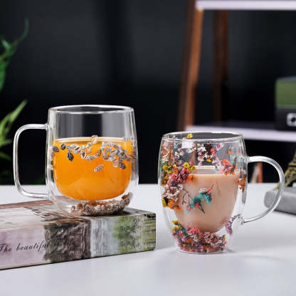 Double Wall Glass Mug-Wine and Whiskey Decanter