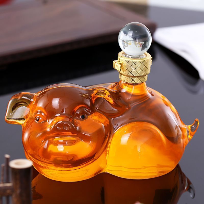 Pig Shaped Whiskey Decanter-Wine and Whiskey Decanter