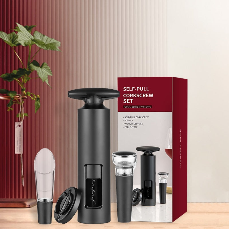 Wine Bottle Opener Foil Cutter Corkscrews Set-Wine and Whiskey Decanter