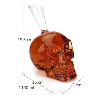 Skull Designed Glass Decanter-Wine and Whiskey Decanter