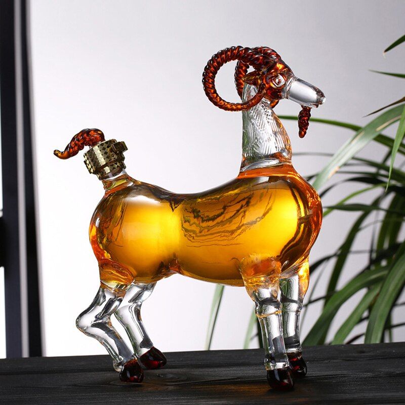 Sheep Shaped Glass Decanter-Wine and Whiskey Decanter