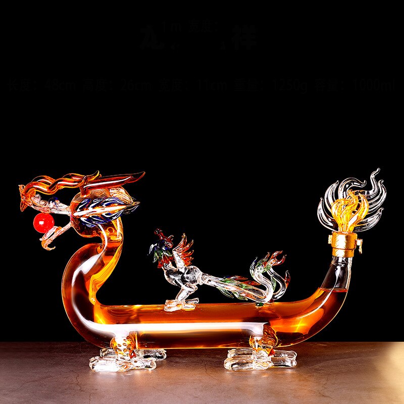 Dragon Phoenix Liquor Decanter-Wine and Whiskey Decanter