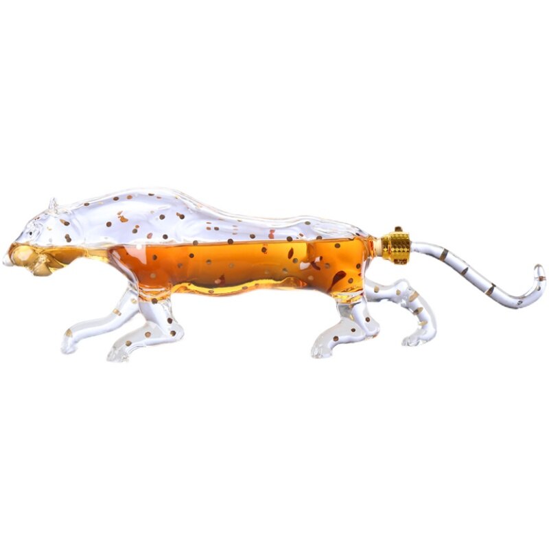 Leopard Shaped Glass Decanter-Wine and Whiskey Decanter