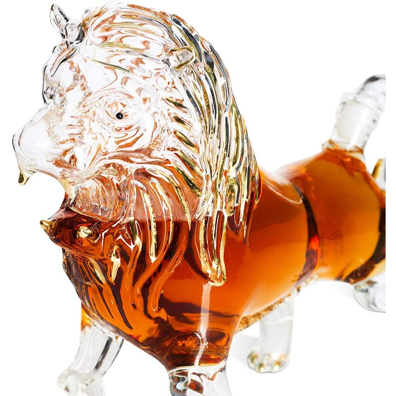 Lion Shaped Glass Decanter-Wine and Whiskey Decanter
