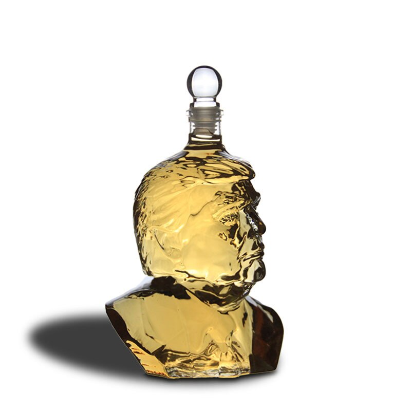 Trump Head Style Lead-Free Whiskey Decanter-Wine and Whiskey Decanter
