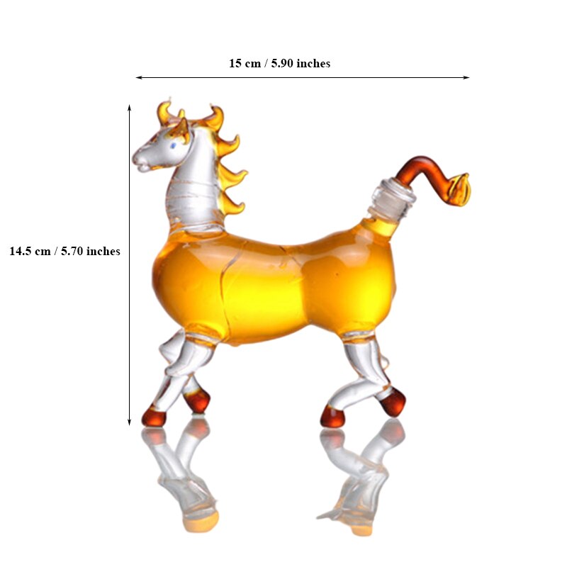 Horse Shaped Glass Decanter-Wine and Whiskey Decanter