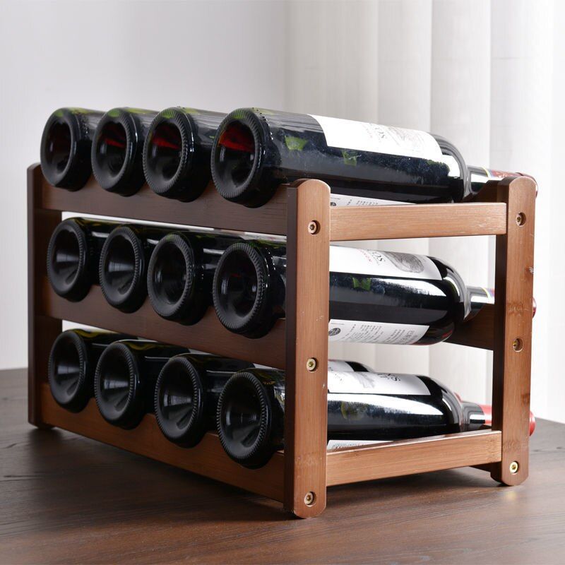 Vintage Wooden Wine Rack-Wine and Whiskey Decanter