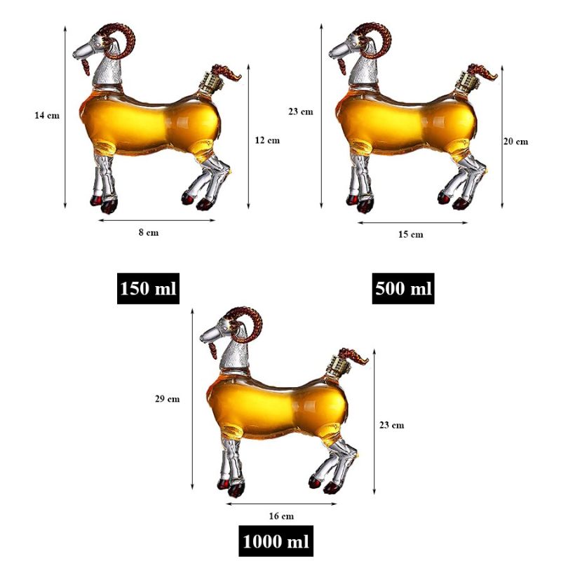 Sheep Shaped Glass Decanter-Wine and Whiskey Decanter