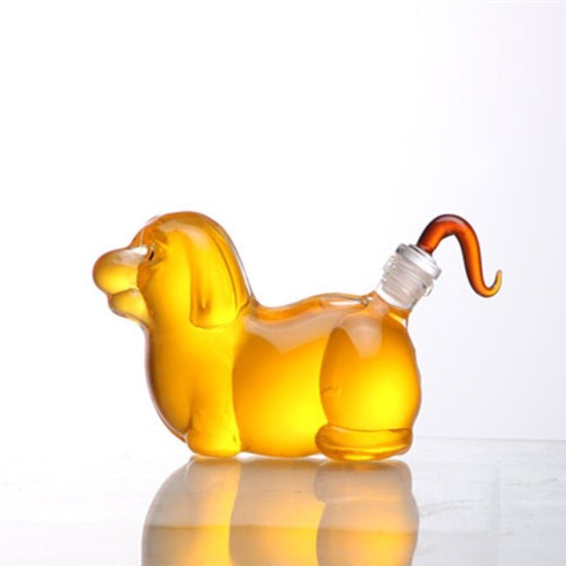 Dog Design Glass Decanter-Wine and Whiskey Decanter