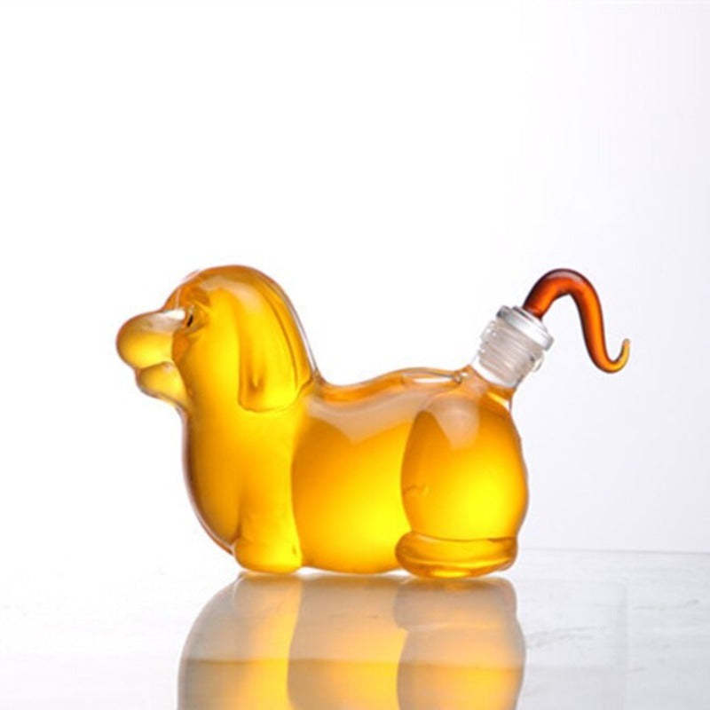 Dog Design Glass Decanter-Wine and Whiskey Decanter