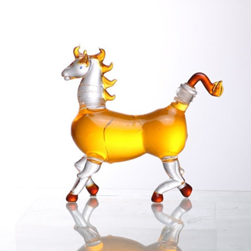 Horse Shaped Glass Decanter-Wine and Whiskey Decanter