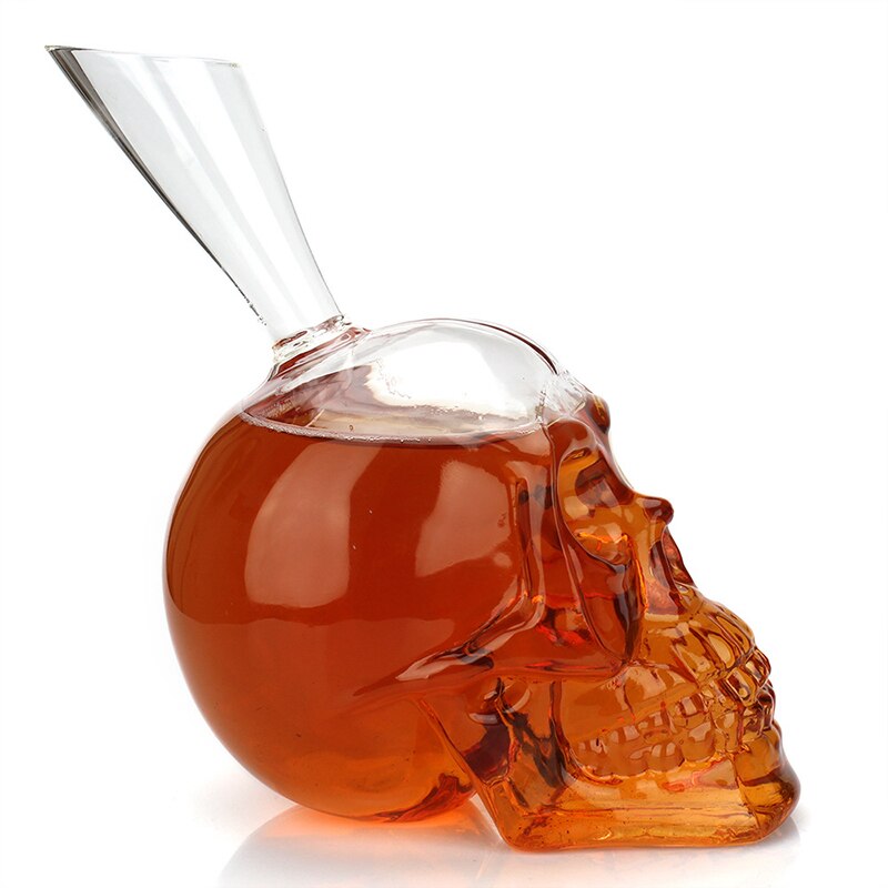 Skull Designed Glass Decanter-Wine and Whiskey Decanter