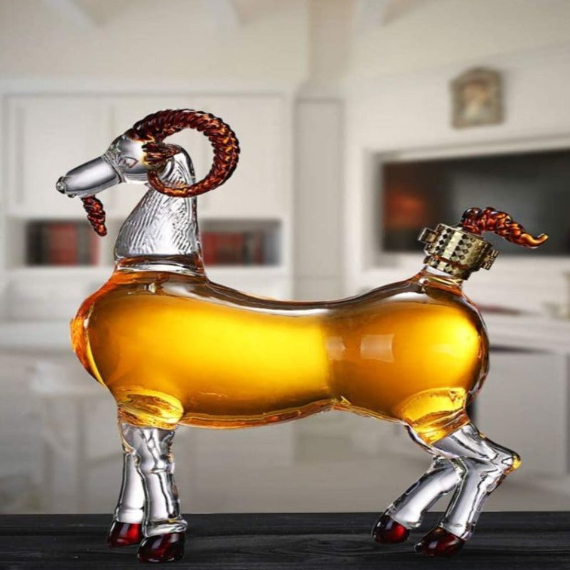 Sheep Shaped Glass Decanter-Wine and Whiskey Decanter
