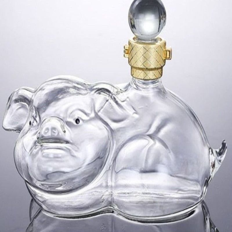 Pig Shaped Whiskey Decanter-Wine and Whiskey Decanter