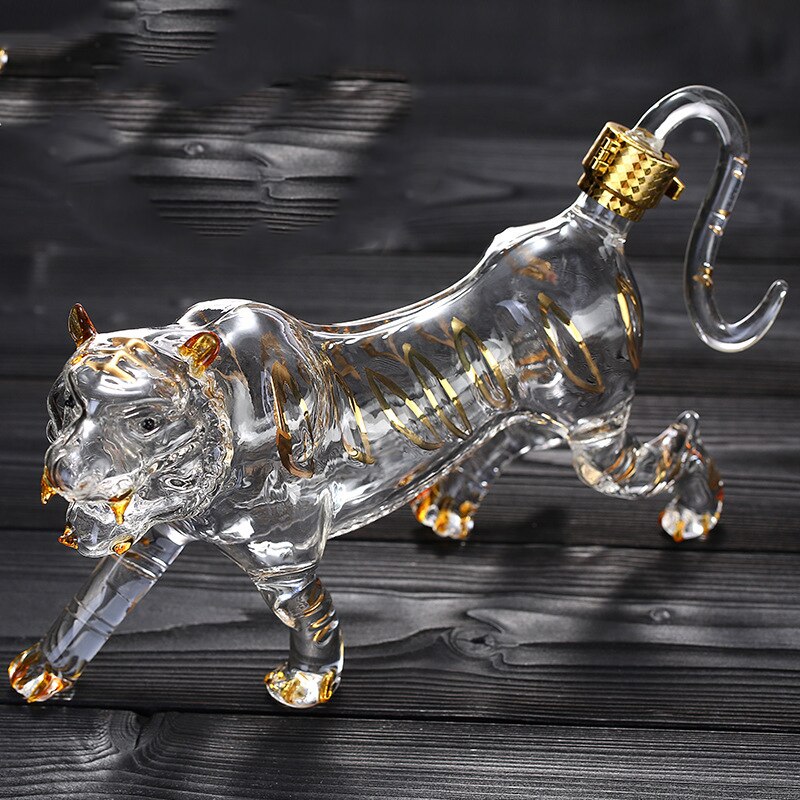 Roaring Tiger Glass Decanter-Wine and Whiskey Decanter