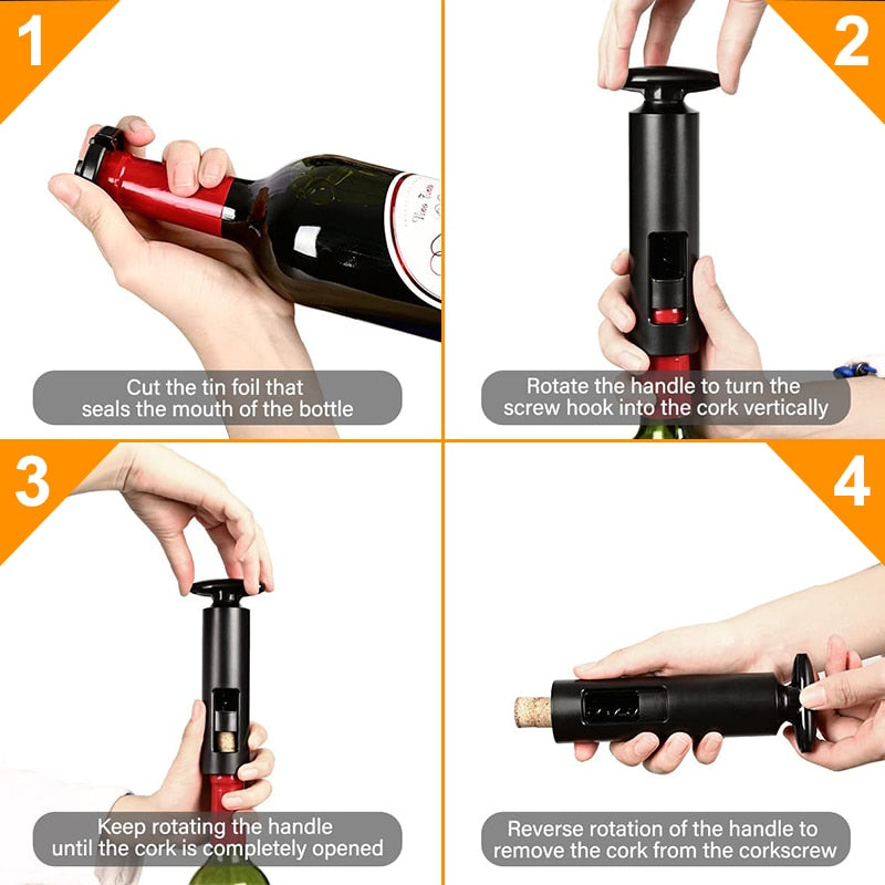 Wine Bottle Opener Foil Cutter Corkscrews Set-Wine and Whiskey Decanter