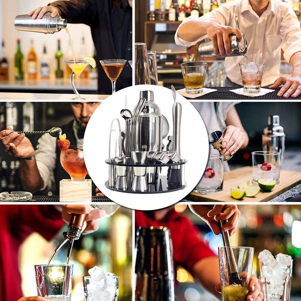 Mixology Craft Shaker Set-Wine and Whiskey Decanter