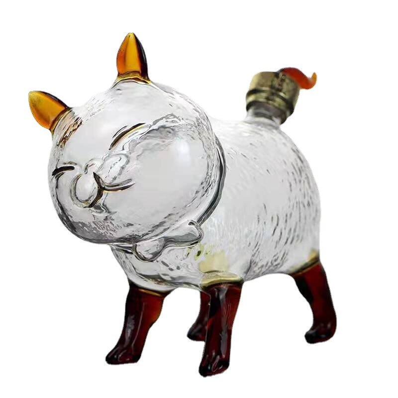 Cat Shaped Glass Decanter-Wine and Whiskey Decanter