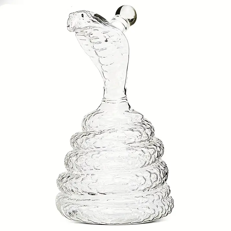 Snake Shaped Clear Whiskey Wine Decanter