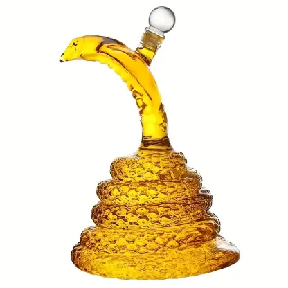 Snake Shaped Clear Whiskey Wine Decanter
