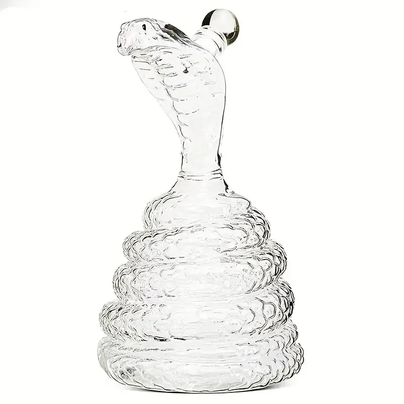 Snake Shaped Clear Whiskey Wine Decanter