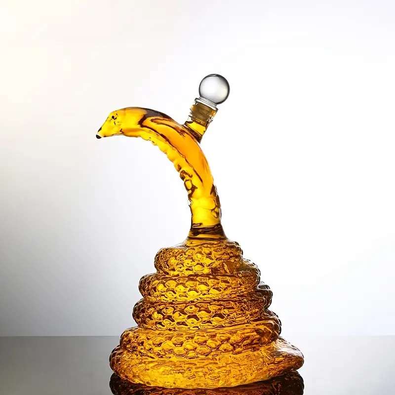Snake Shaped Clear Whiskey Wine Decanter