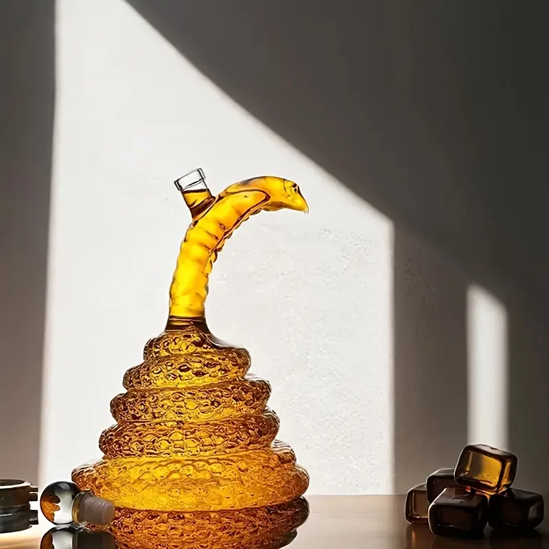 Snake Shaped Clear Whiskey Wine Decanter
