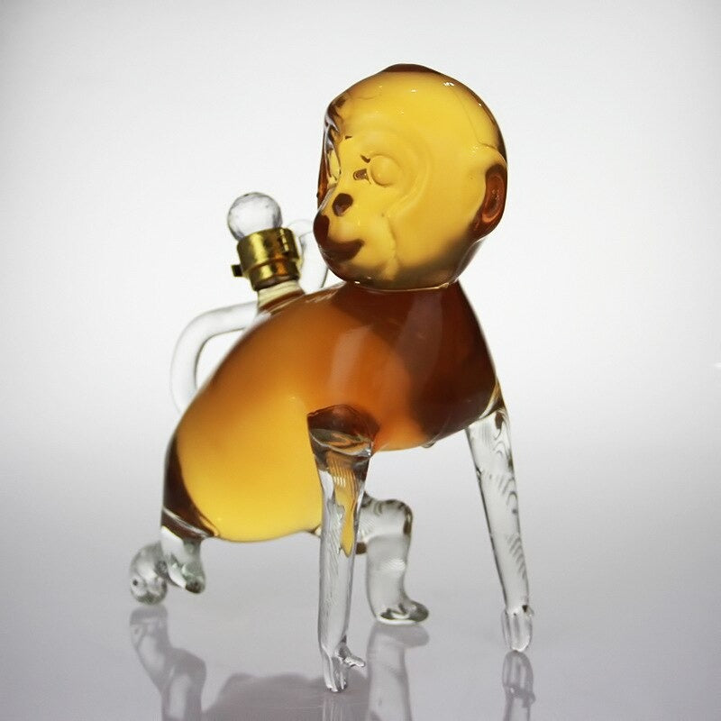 Monkey Shaped Glass Decanter
