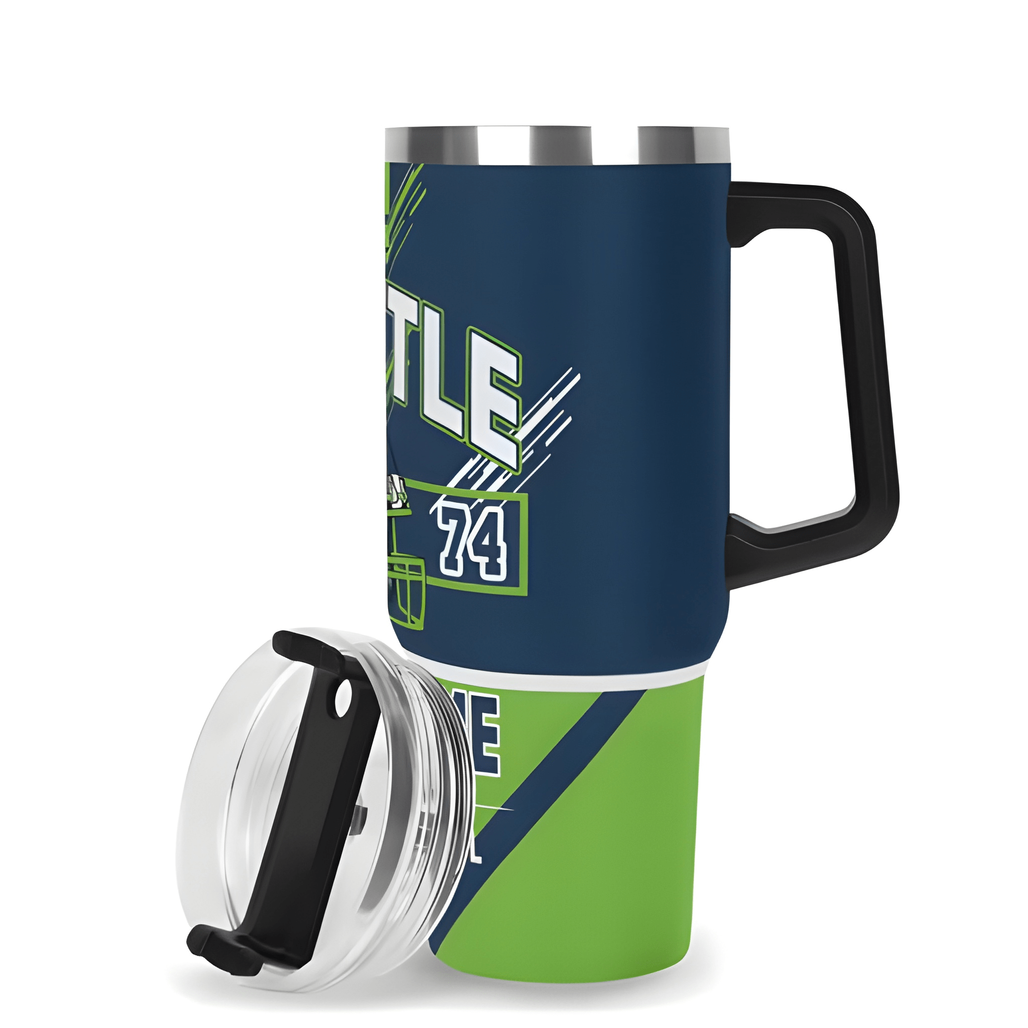 Personalized Seattle Football 40oz Stainless Steel Cup
