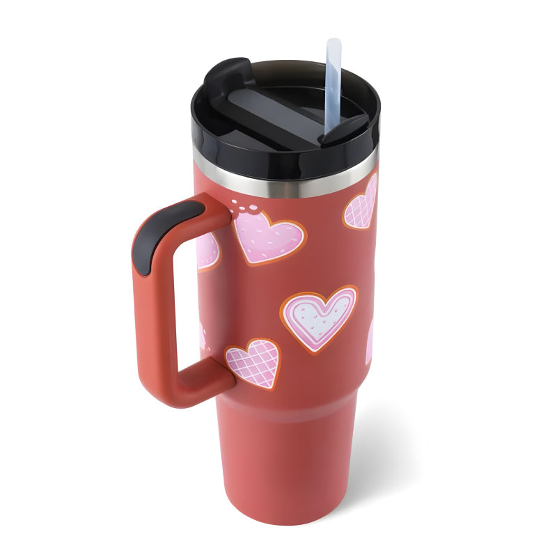 40 Oz Stainless Steel Handled Insulated Tumbler