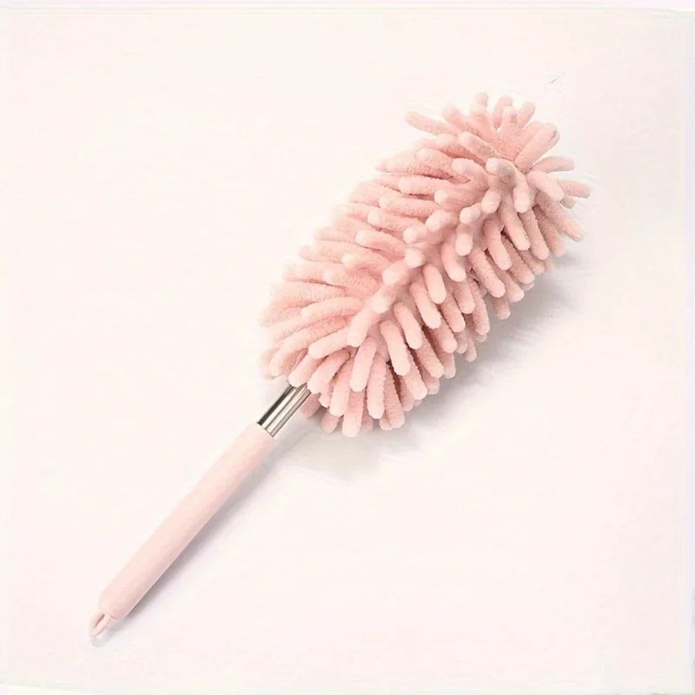 Extendable Microfiber Duster with Telescopic Pole - Bendable Head Ceiling Fan Duster for High Reach Cleaning