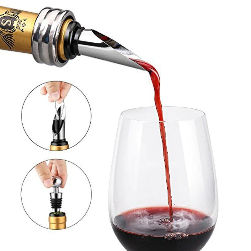 Stainless Steel Bottle Opener-Wine and Whiskey Decanter