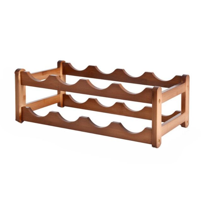 Vintage Wooden Wine Rack-Wine and Whiskey Decanter