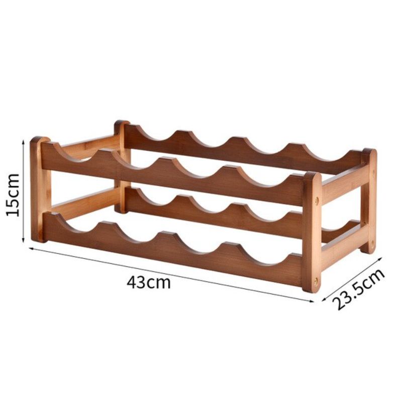 Vintage Wooden Wine Rack-Wine and Whiskey Decanter