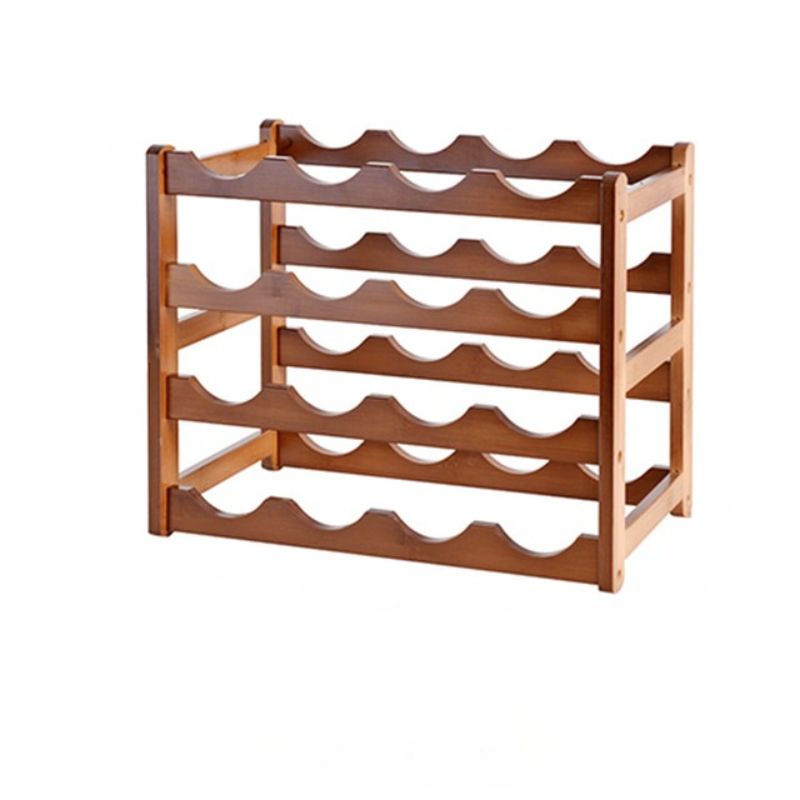 Vintage Wooden Wine Rack-Wine and Whiskey Decanter