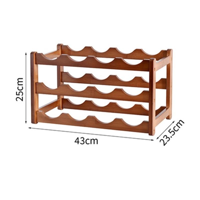 Vintage Wooden Wine Rack-Wine and Whiskey Decanter