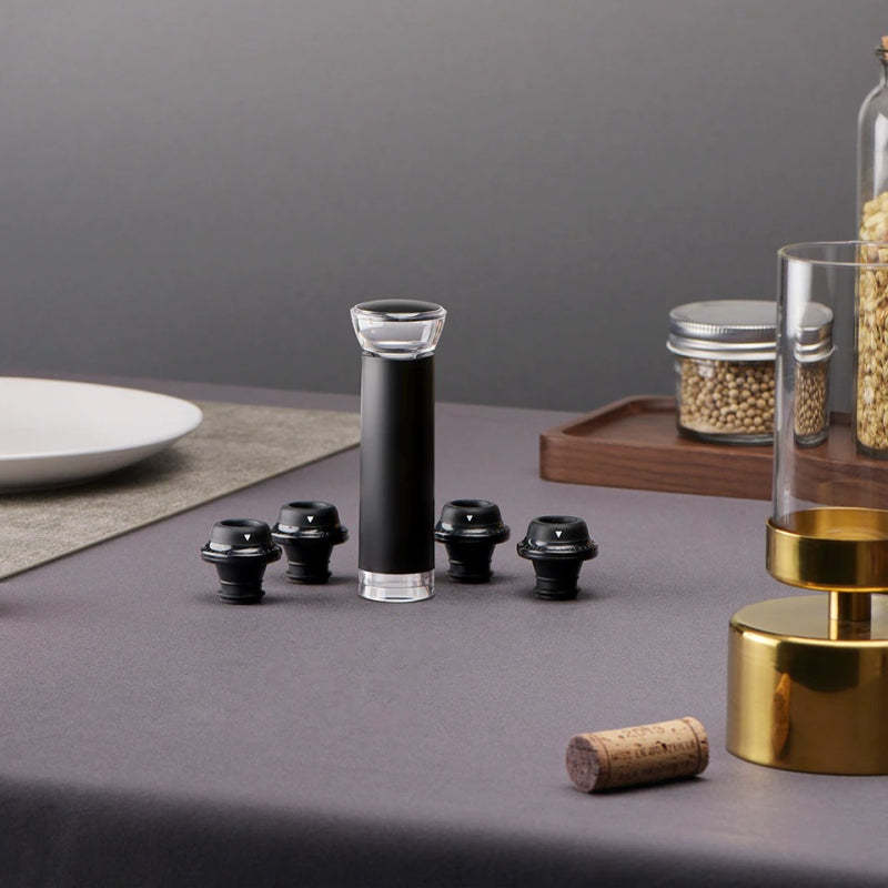 Wine Bottle Vacuum Stopper-Wine and Whiskey Decanter