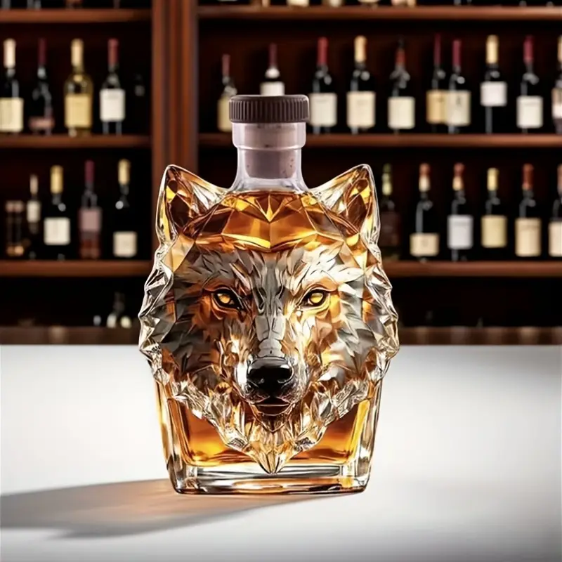 Novelty Wolf Glass Decanter