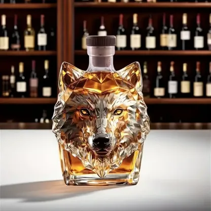 Novelty Wolf Glass Decanter