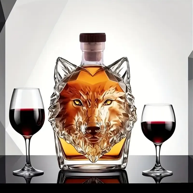 Novelty Wolf Glass Decanter