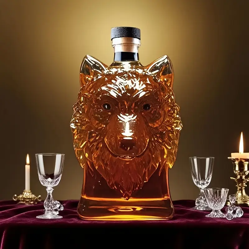 Novelty Wolf Glass Decanter